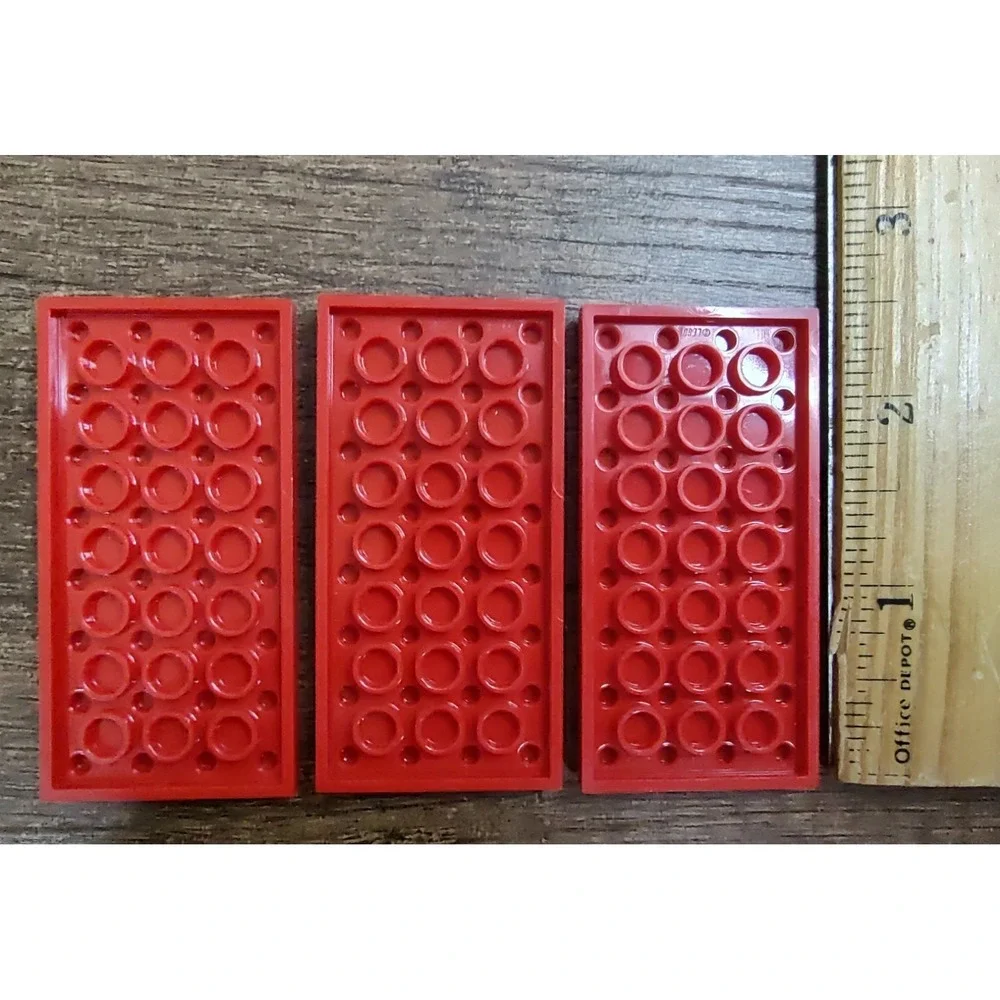 Lego Plate 4x8 [3035] Red x3